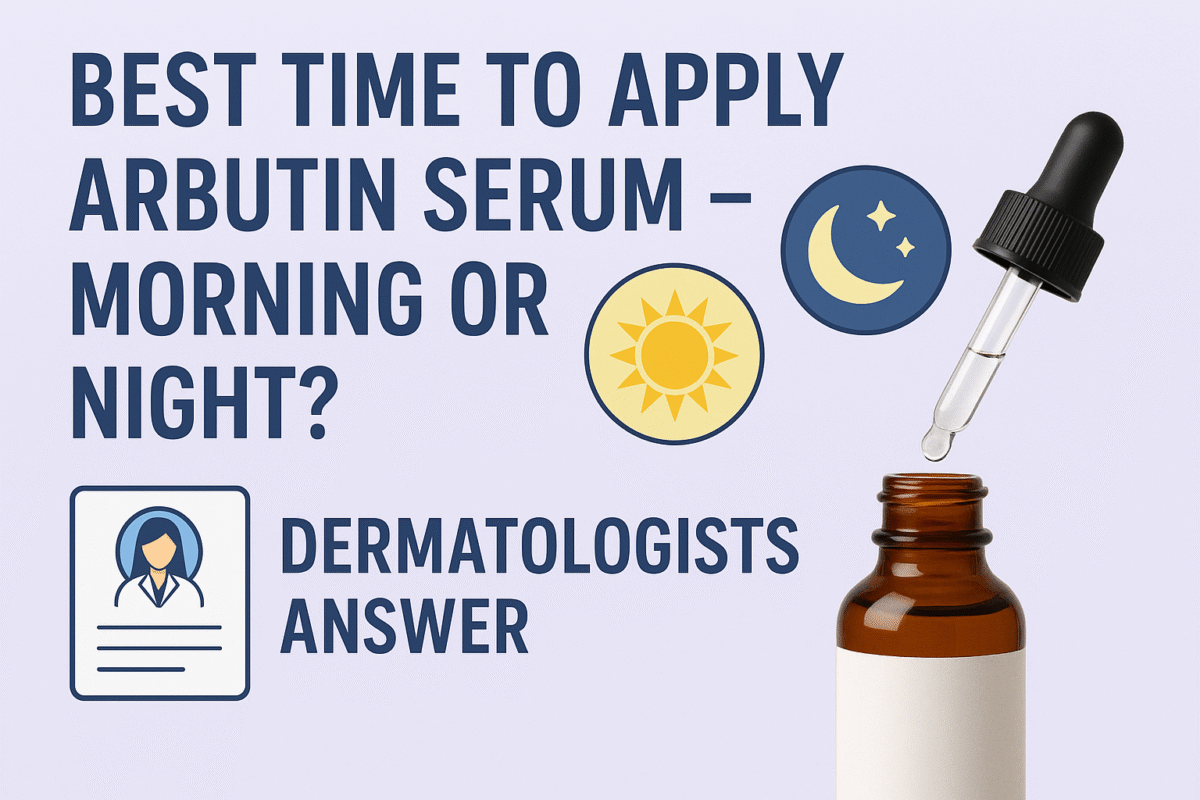 Best time to apply arbutin serum morning or night for glowing skin and dark spot removal