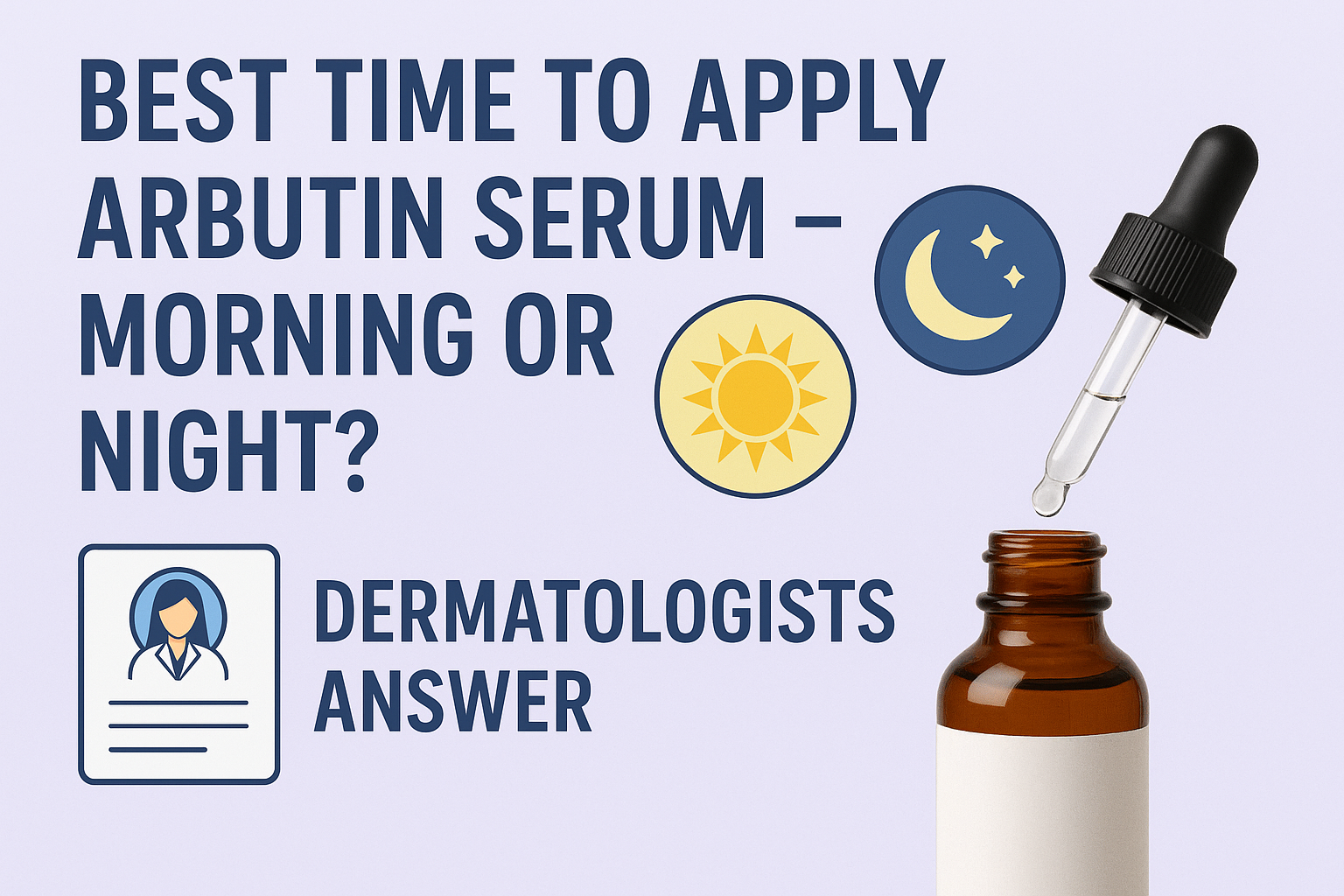 Best time to apply arbutin serum morning or night for glowing skin and dark spot removal