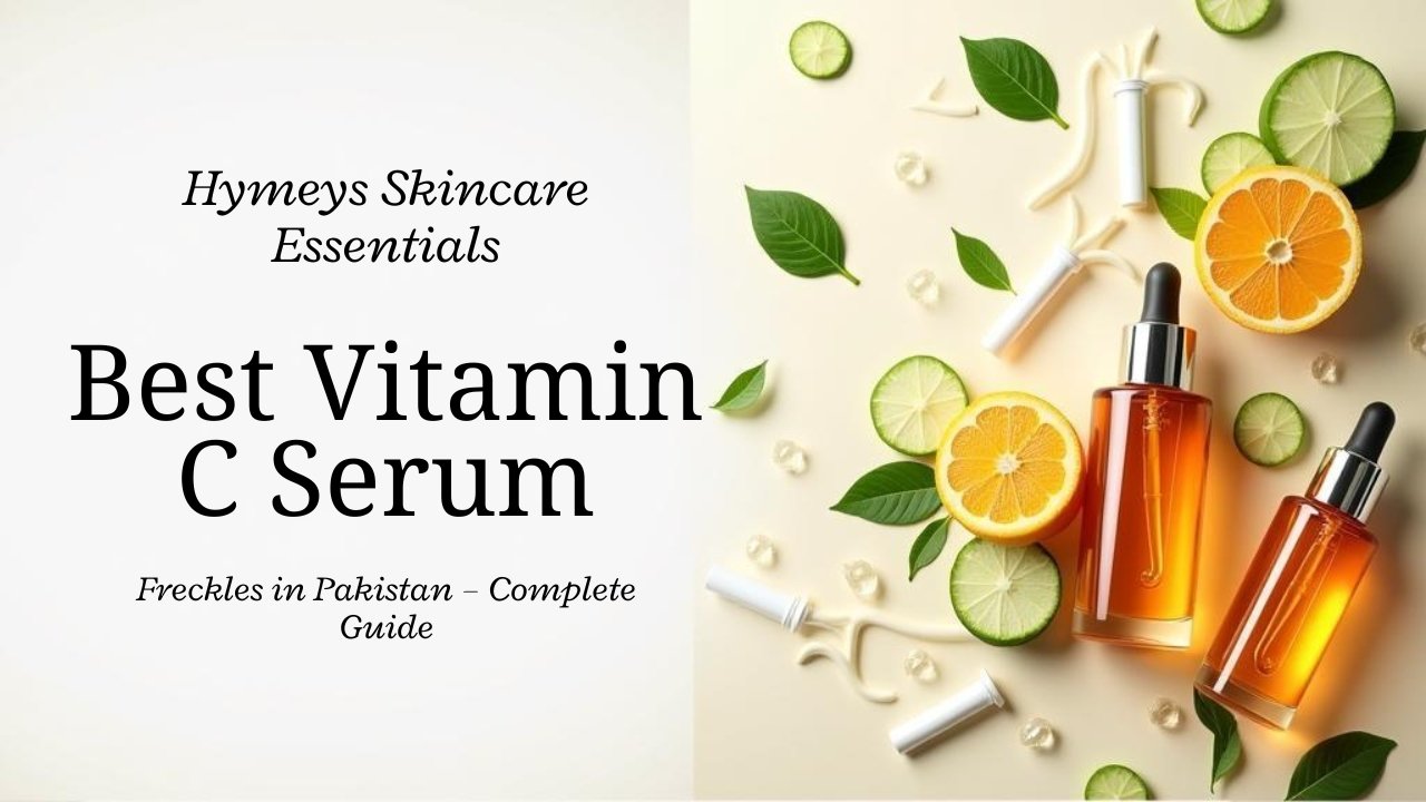 Best Vitamin C serum for freckles in Pakistan to lighten dark spots and brighten skin tone.