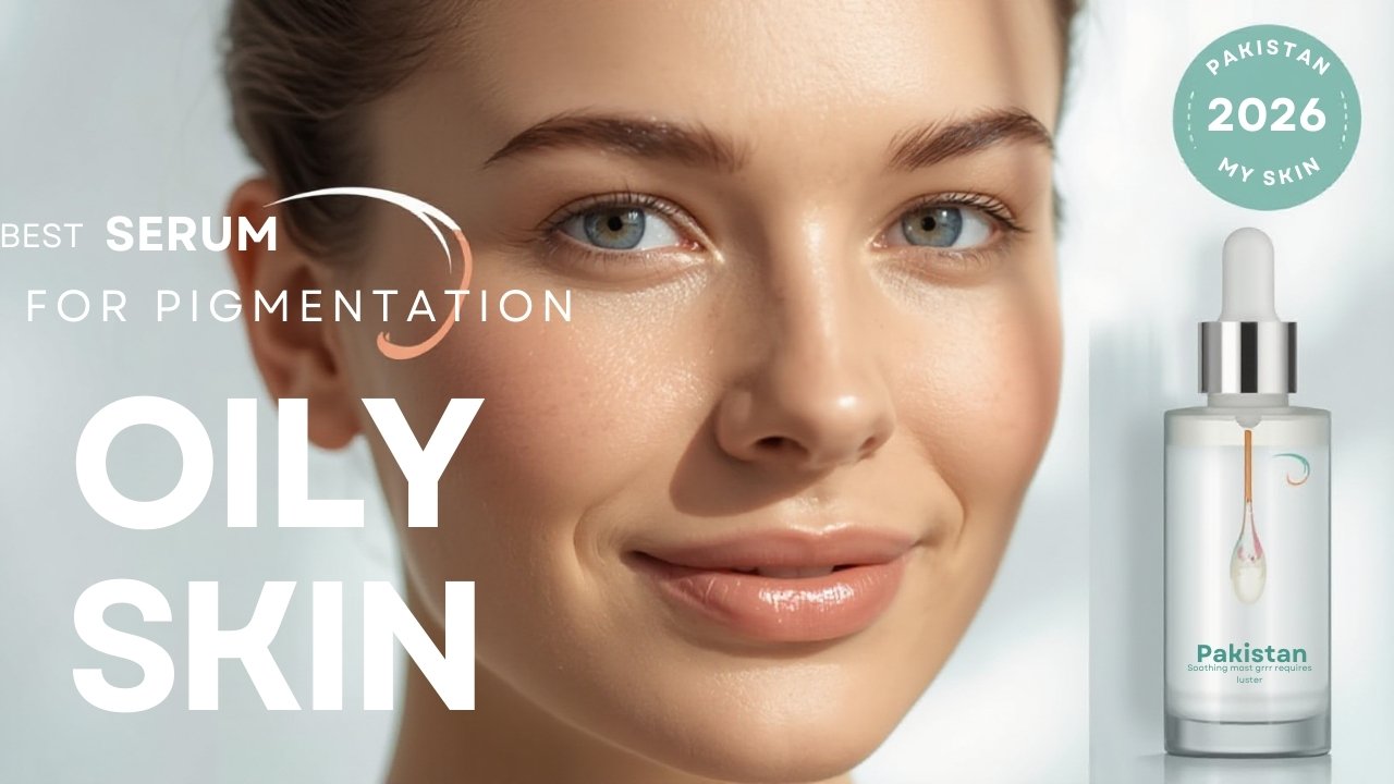 Best serum for pigmentation in Pakistan for oily skin by HYMEYS, showing lightweight skincare formula for dark spots and acne marks.