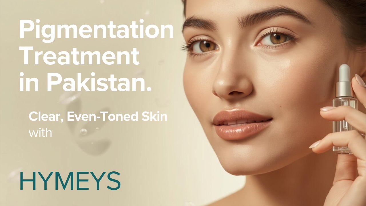 HYMEYS Pigmentation Serum in Pakistan, the best treatment for dark spots, melasma, acne marks, and uneven skin tone.