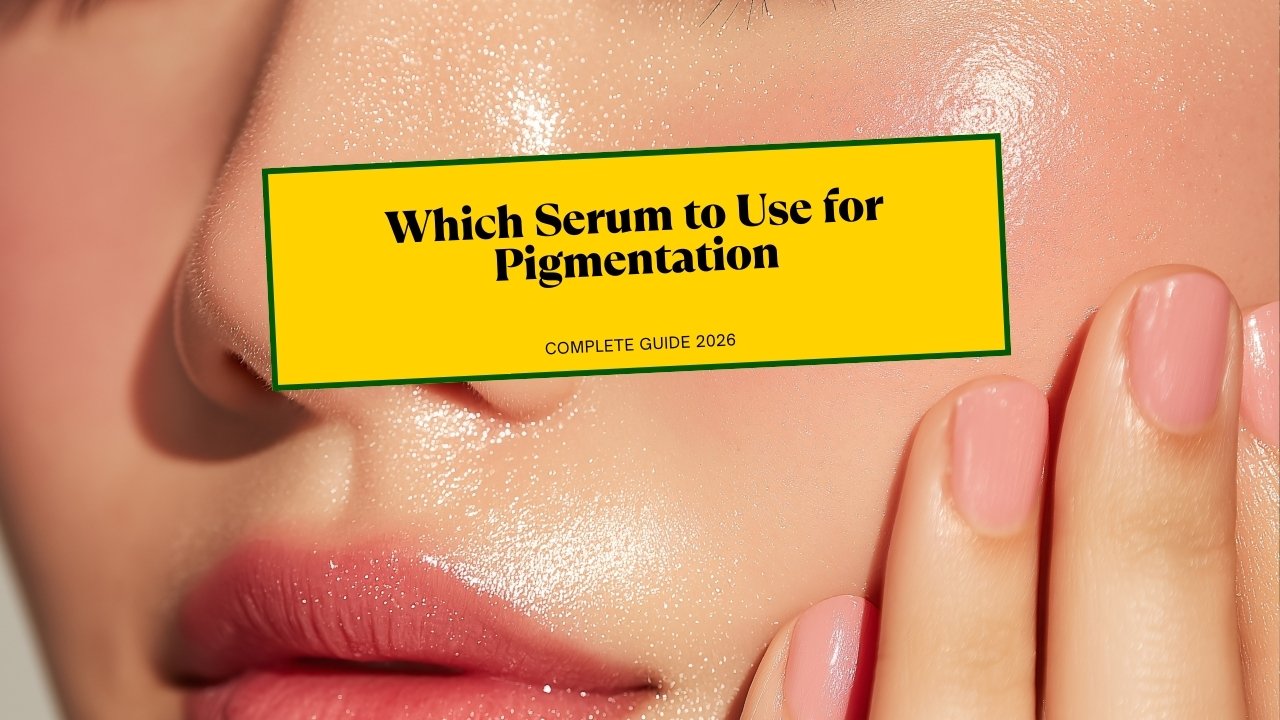 Pigmentation serum being applied to the face to reduce dark spots, melasma, and uneven skin tone