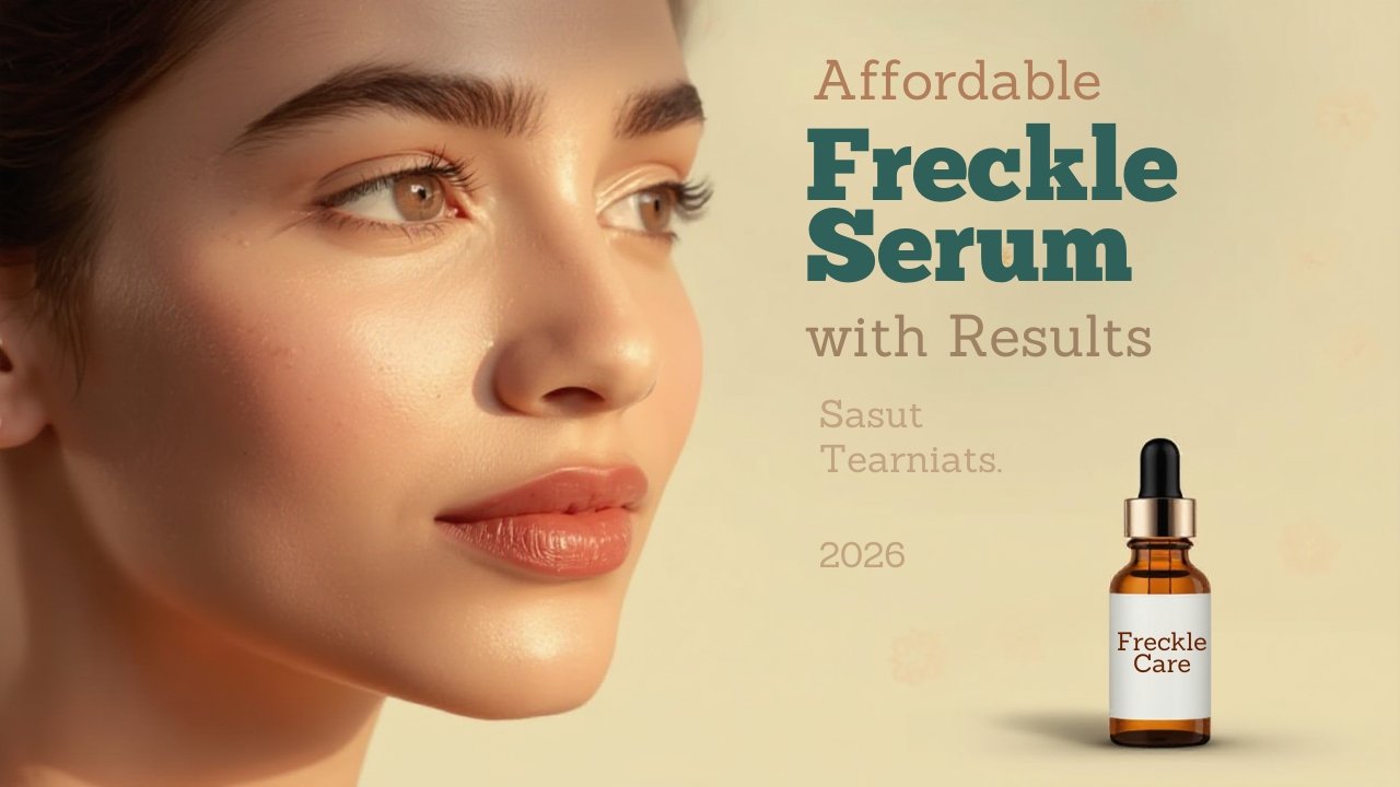 Affordable freckle serum in Pakistan showing visible before and after skin improvement