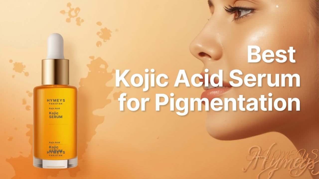 HYMEYS Kojic Acid Pigmentation Serum, best serum in Pakistan to fade dark spots, melasma, and post-acne marks safely.