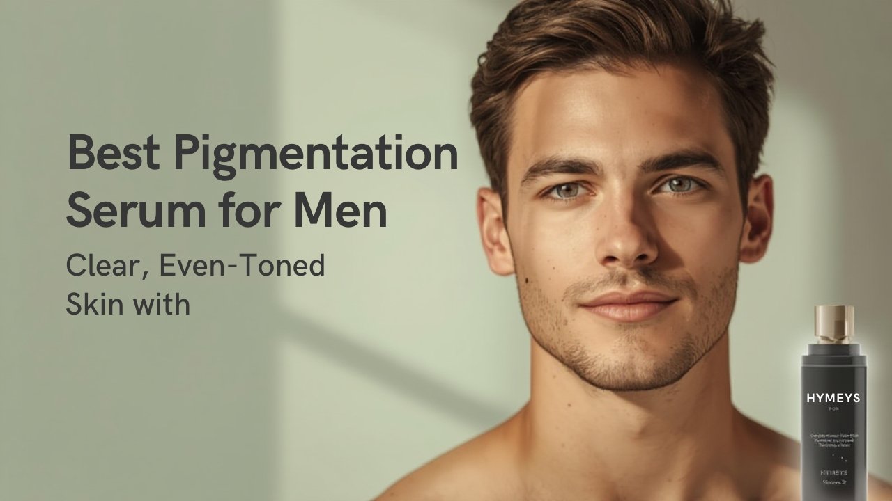 HYMEYS Pigmentation Serum for men in Pakistan, best solution for dark spots, tanning, acne marks, and uneven skin tone.