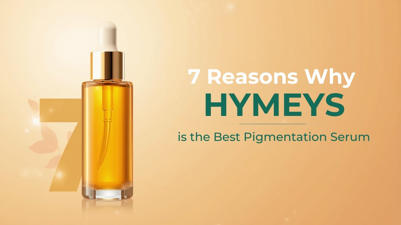 A Pakistani woman applying HYMEYS Pigmentation Serum as part of her morning skincare routine for a glowing face