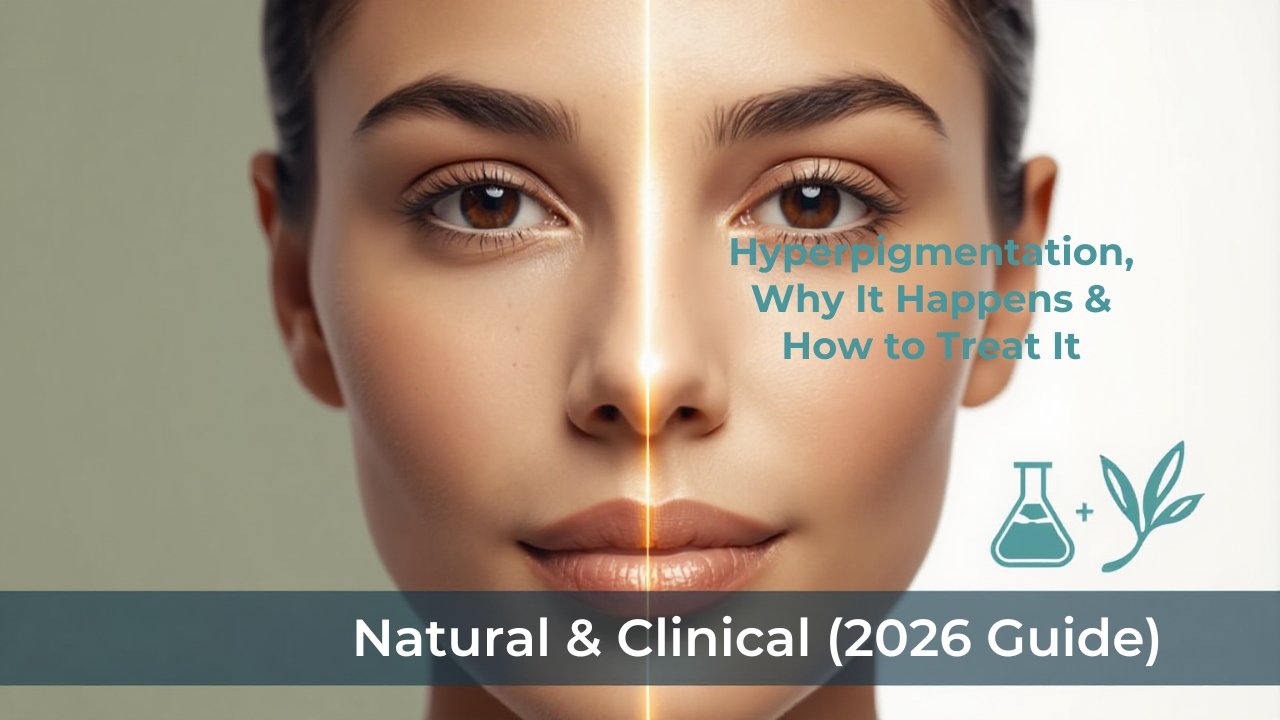 Facial hyperpigmentation showing dark patches and uneven skin tone