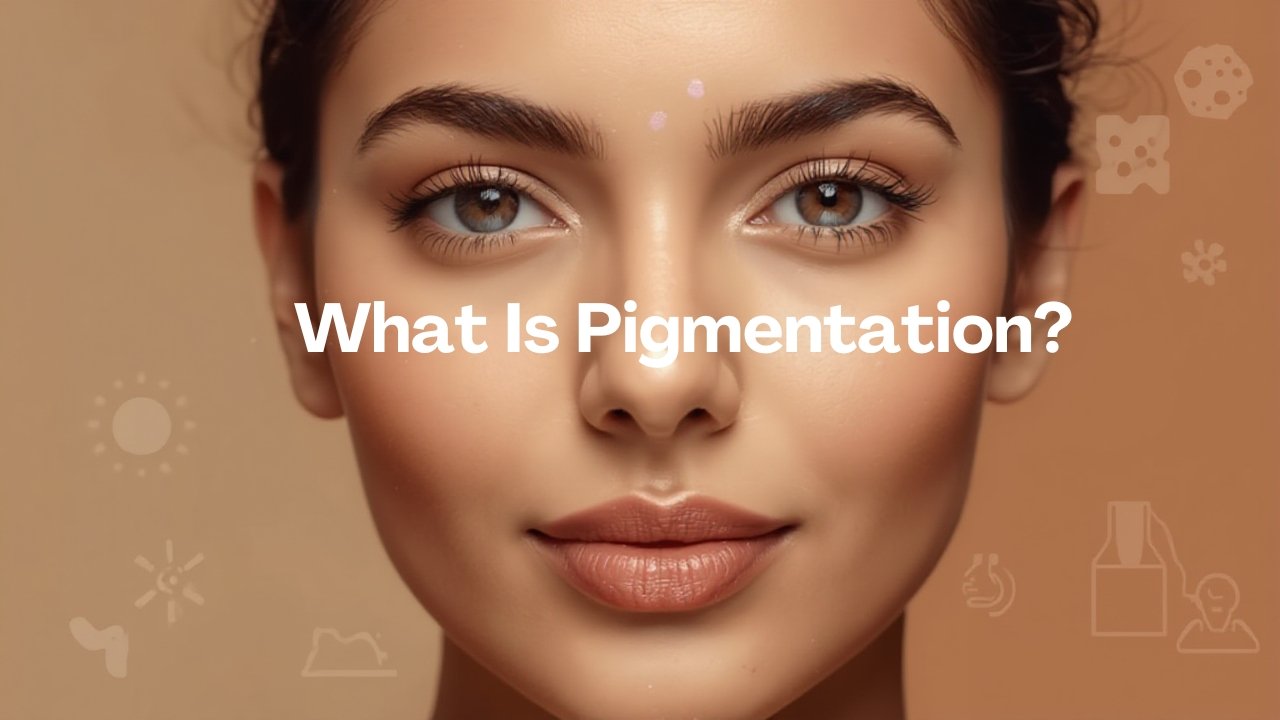 Skin pigmentation on face showing dark spots and uneven skin tone before treatment